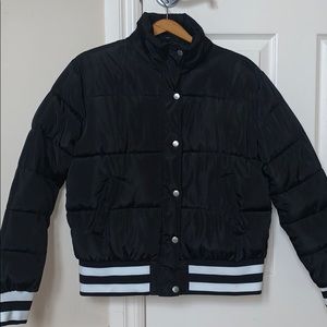 Stylish Black Bomber Jacket